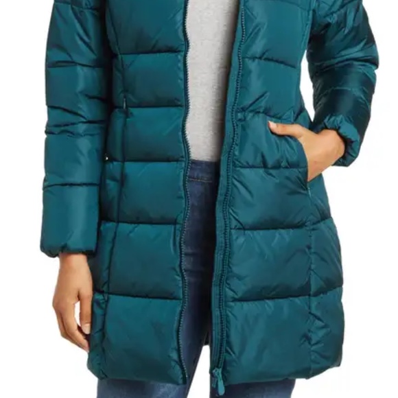 NWT Save the Duck Taylor Hooded Puffer Coat Evergreen Sz S - Picture 10 of 12